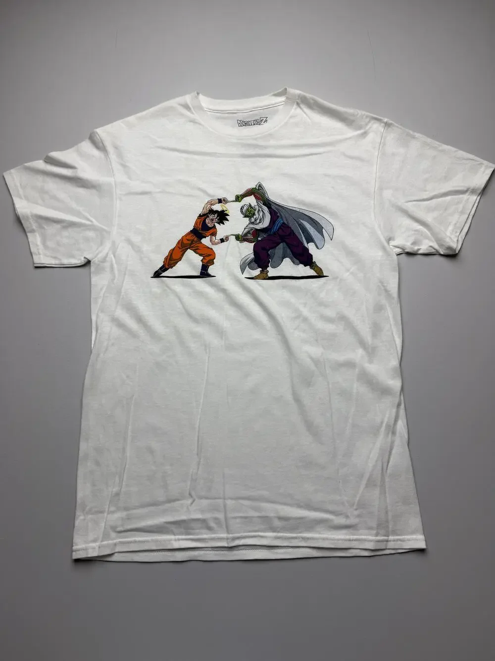 Dragon Ball Z Shirt Mens Medium White Goku Piccolo Graphic Tee Anime Tagless